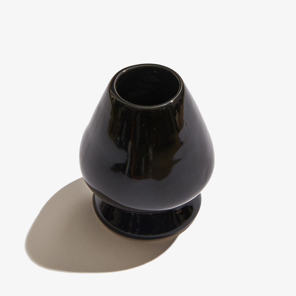 Black Ceramic Matcha Whisk Holder for Bamboo Whisk